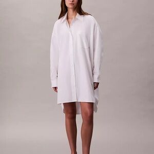 Calvin Klein White Asymmetrical Dress